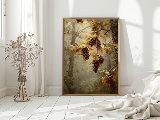 Autumn Secrets Among Pine Branches