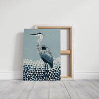 Heron in the Dappled Blue