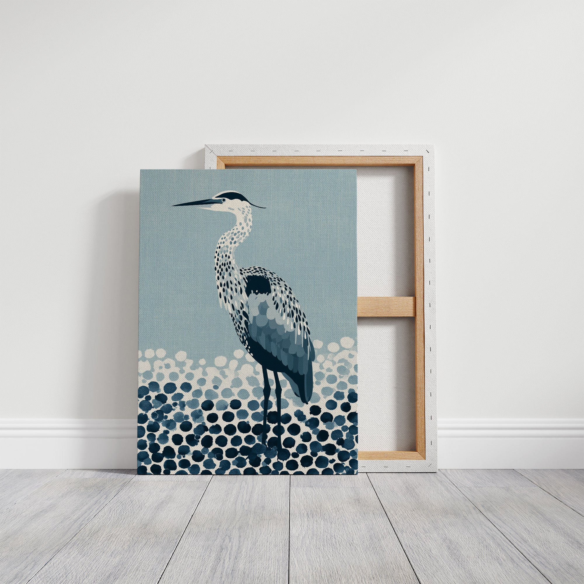 Heron in the Dappled Blue