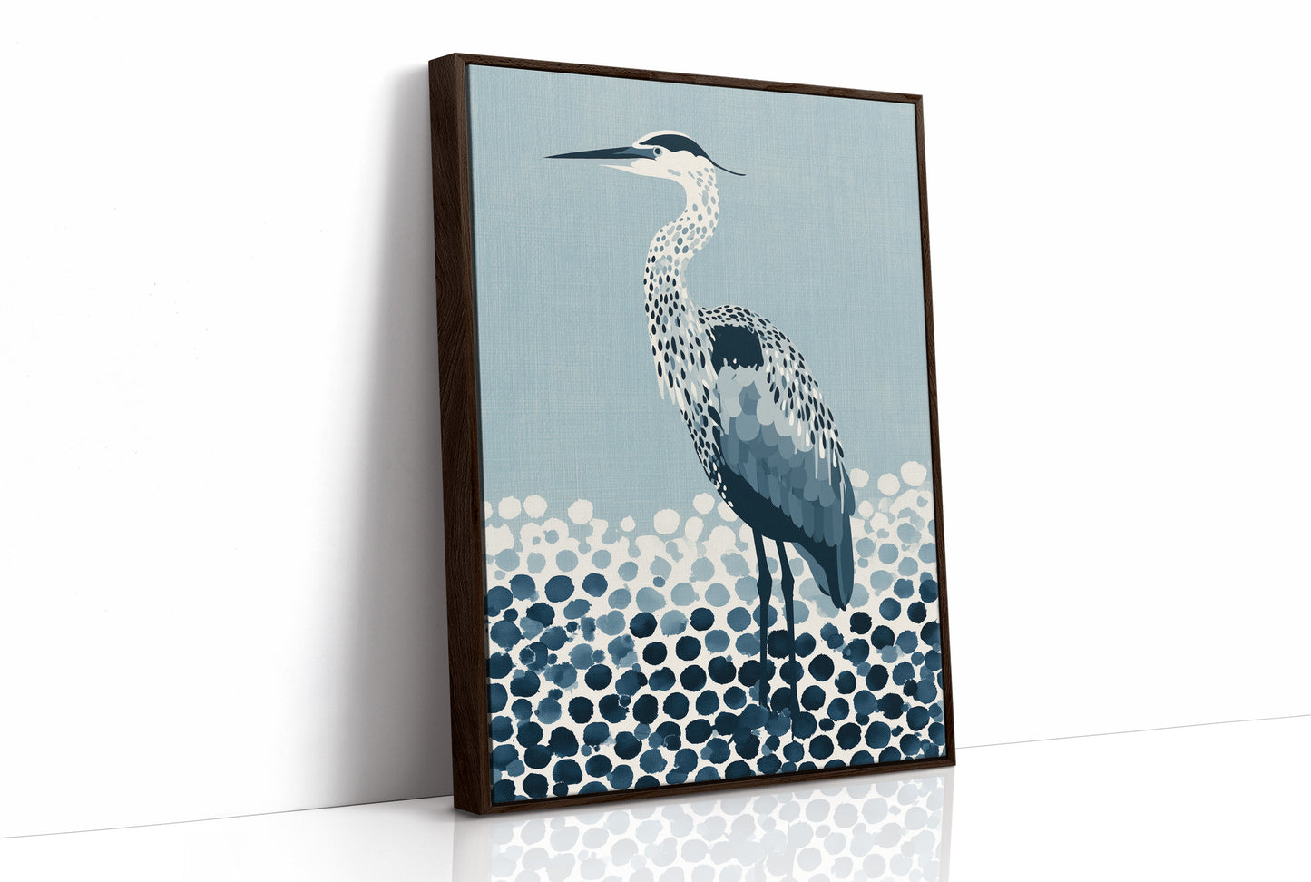 Heron in the Dappled Blue