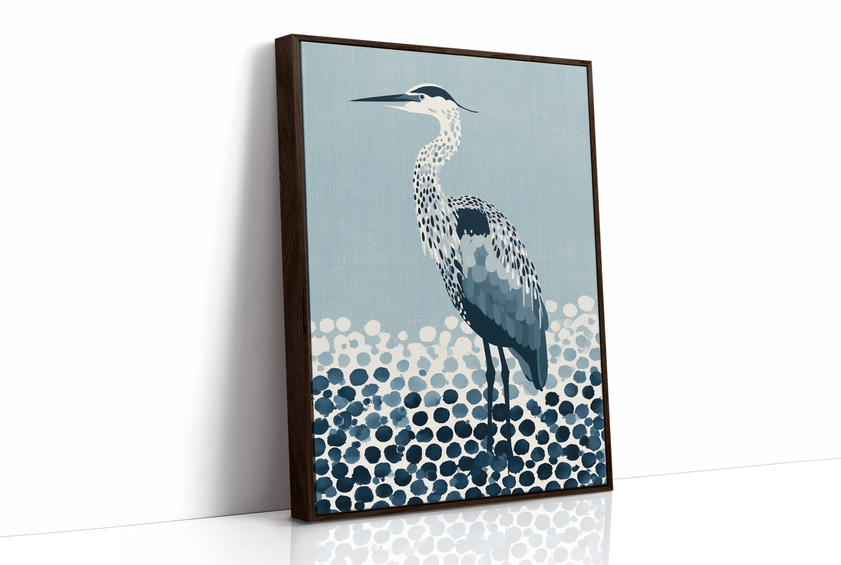 Heron in the Dappled Blue
