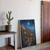 Starry Night Village Canvas Print - Enchanting Landscape Art - Gallery Canvas image 13