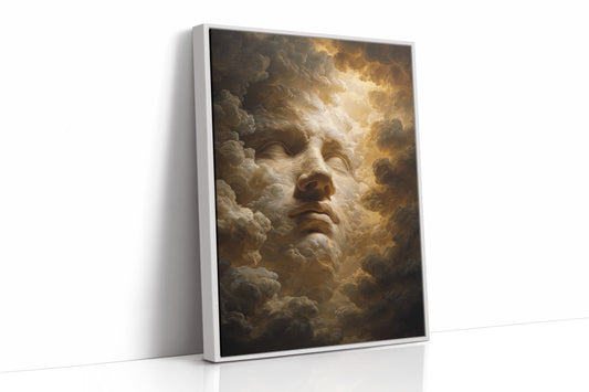 A Face Amongst Golden Clouds