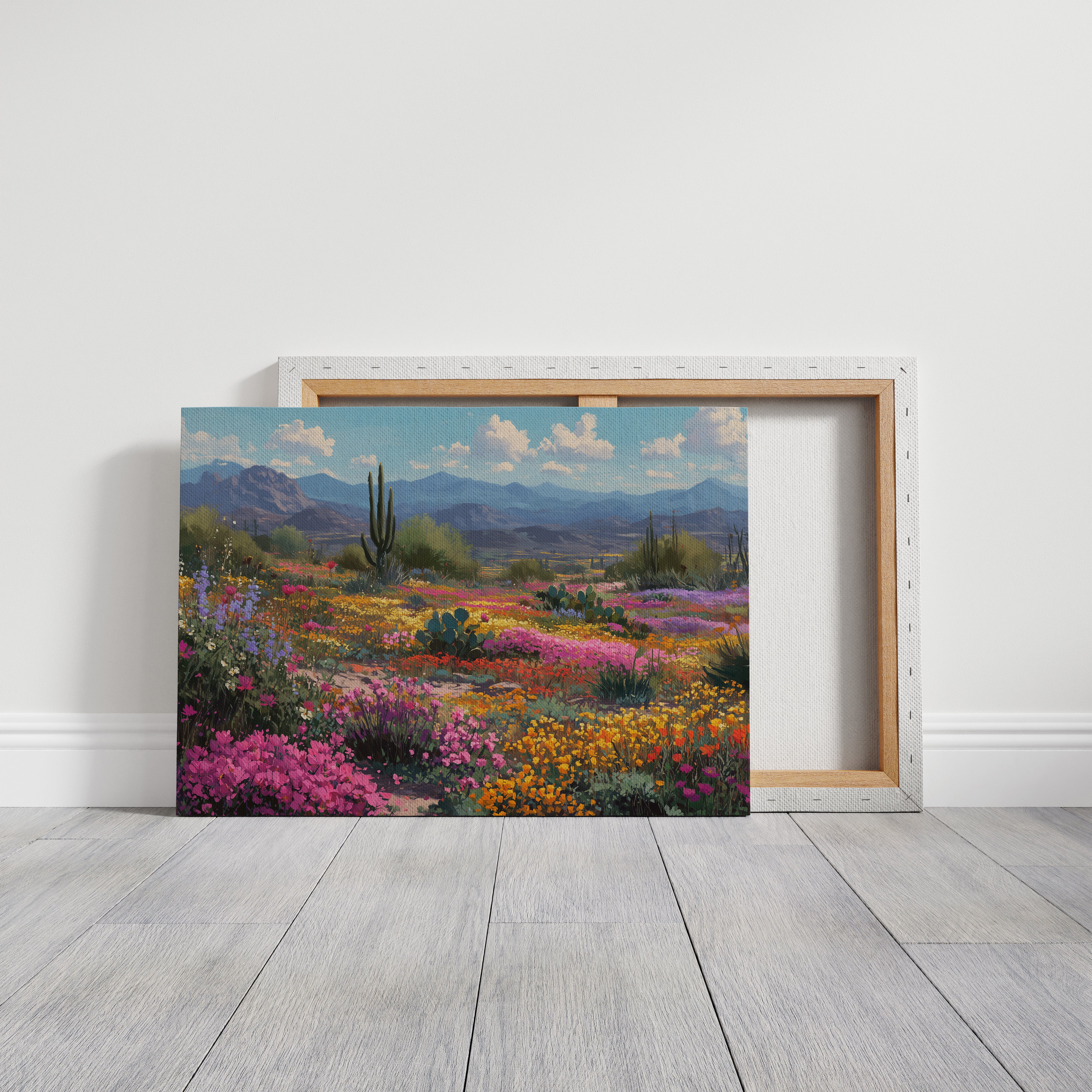 Saguaros Dance Through Wildflower Symphony