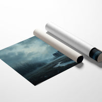 Forgotten Manor Under Stormy Skies