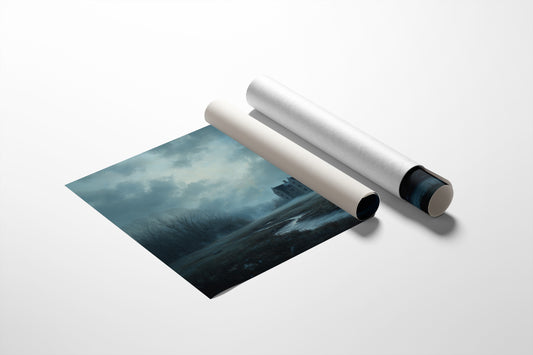 Forgotten Manor Under Stormy Skies