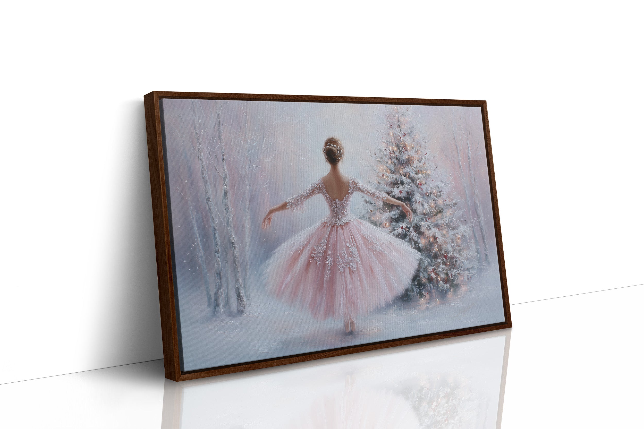 Winter Ballet Beneath Frosted Pines