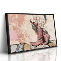 Pink Boots, Lace Hem