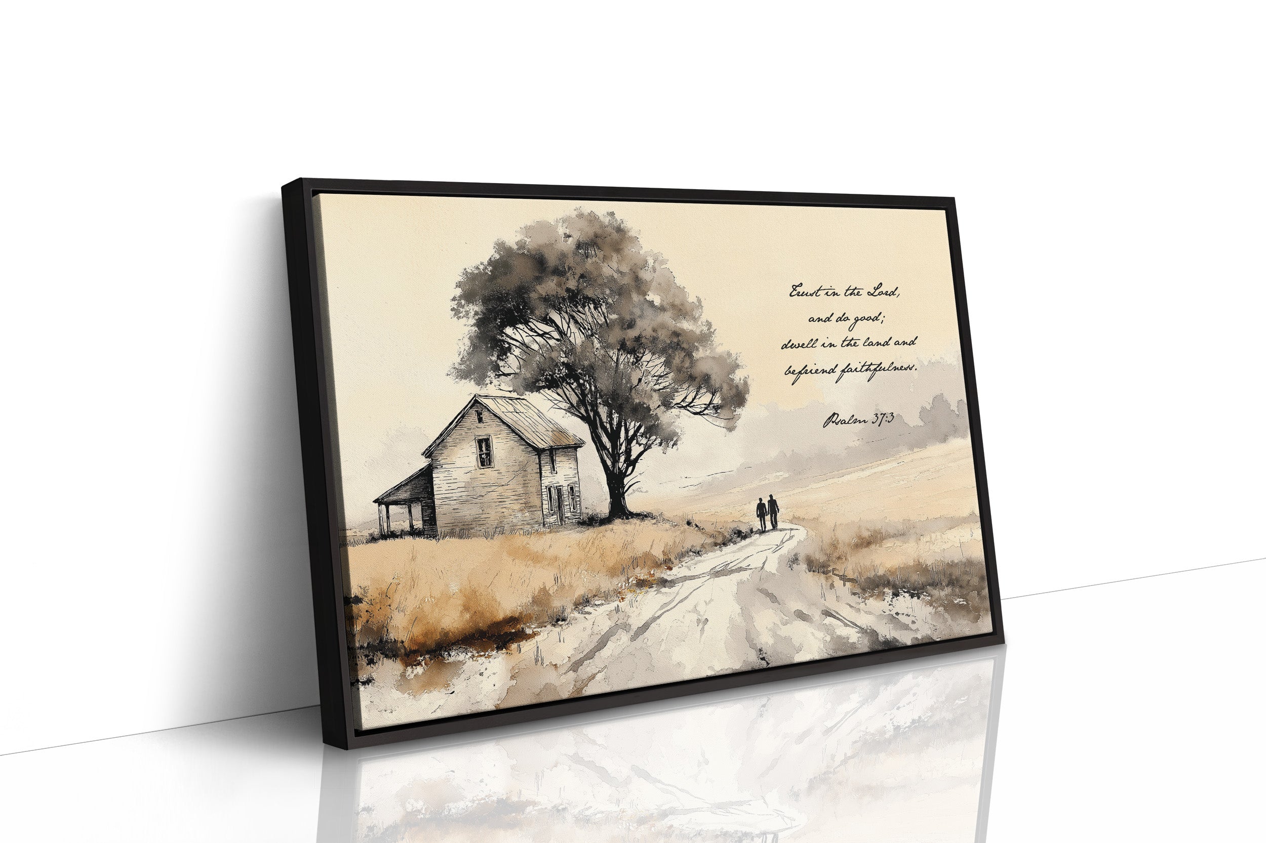 Psalm 37:3 Country Road Scripture Art