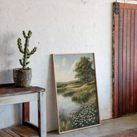 Tranquil Meadow Landscape Painting - Serene Nature Art - Gallery Canvas image 14