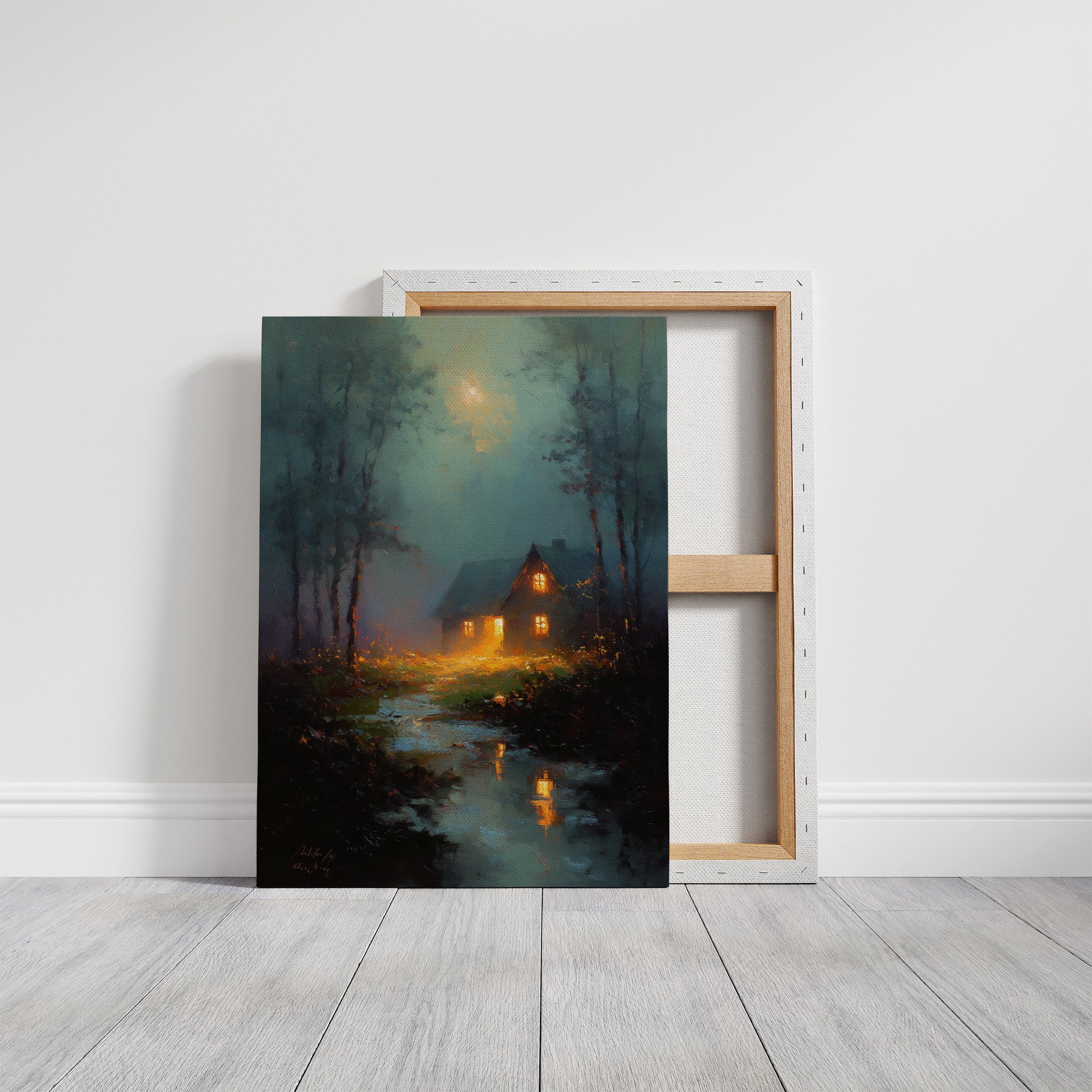 Lantern Glow Across Still Waters