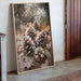 Winter Pinecone Forest Art Print - Rustic Nature Decor - Gallery Canvas image 1