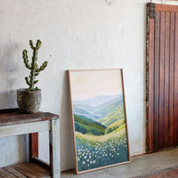 Tranquil Meadow Landscape Art Print - Pastel Scenic Decor - Gallery Canvas image 14