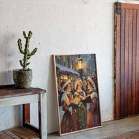 Vintage Carolers Christmas Print - Festive Holiday Art - Gallery Canvas image 4