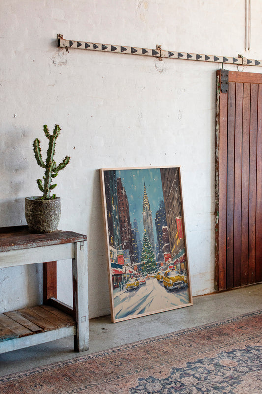 New York Winter Cityscape Canvas - Festive Urban Art - Gallery Canvas image 11