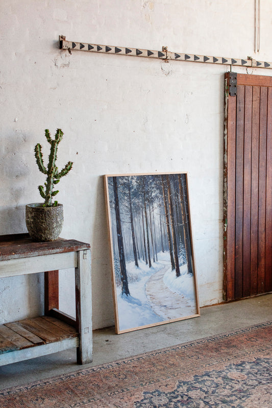 Winter Forest Pathway Canvas - Serene Nature Art - Gallery Canvas image 6