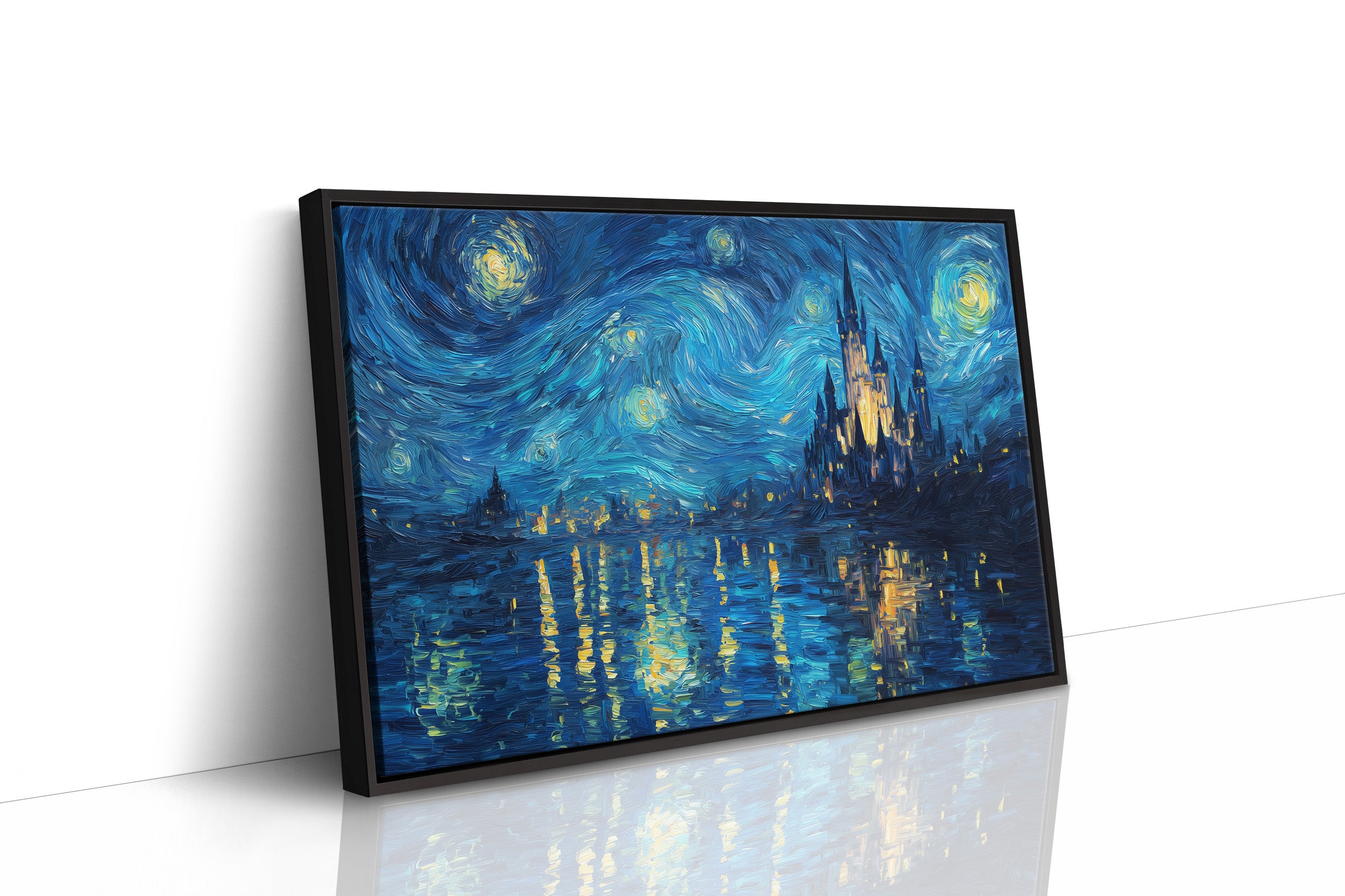 Castle Dreams Under Swirling Skies