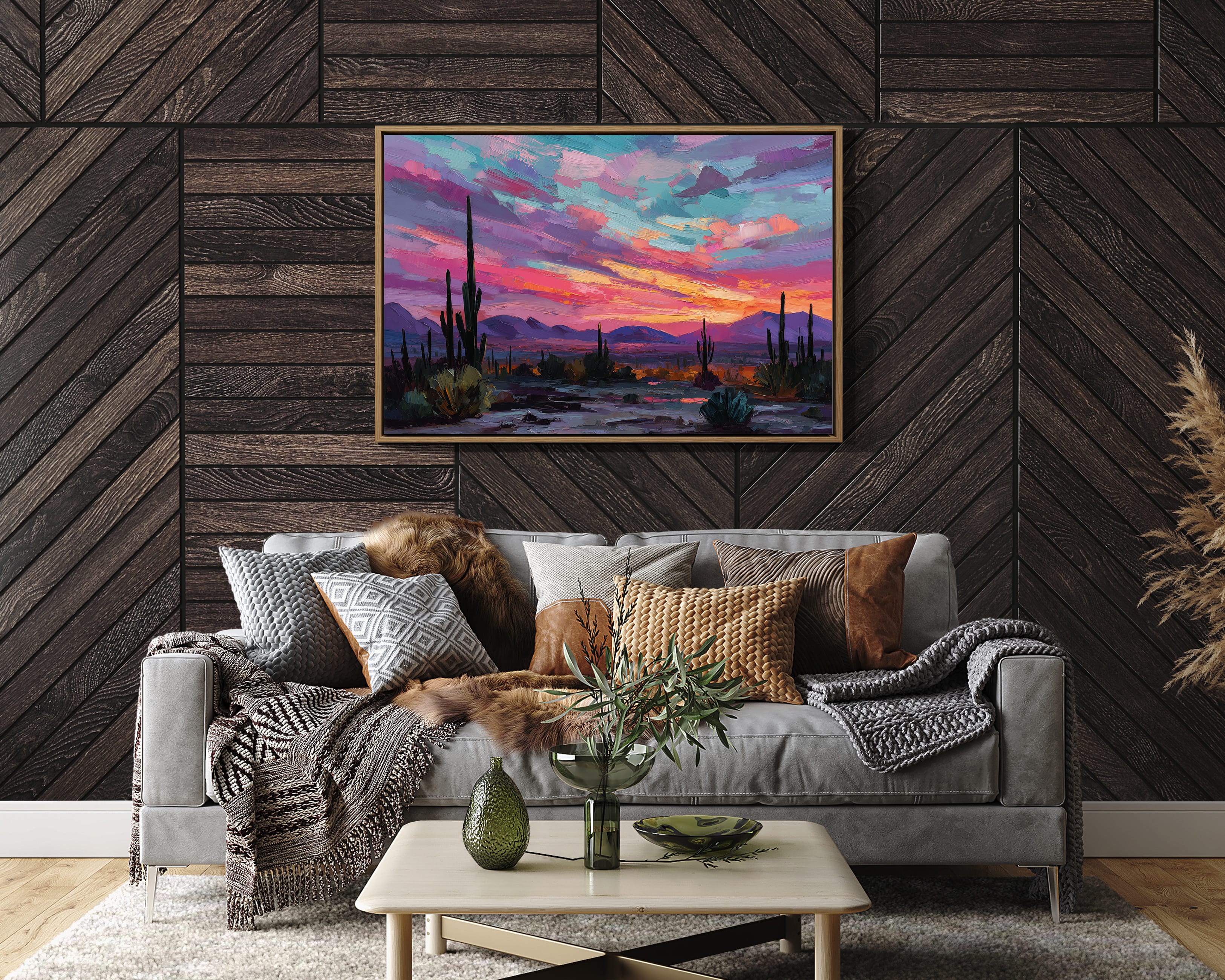 Saguaros Dance Under Painted Skies