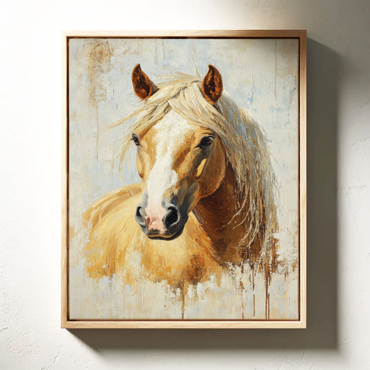 Golden Palomino in Brushstroke Light