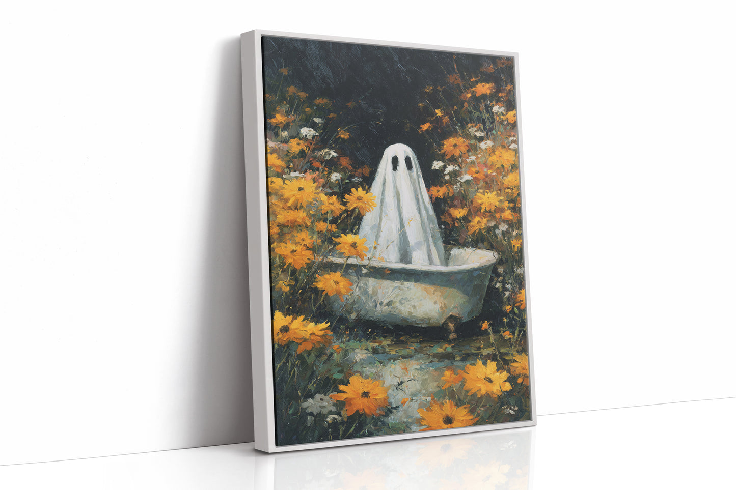 A Ghost Among Golden Petals