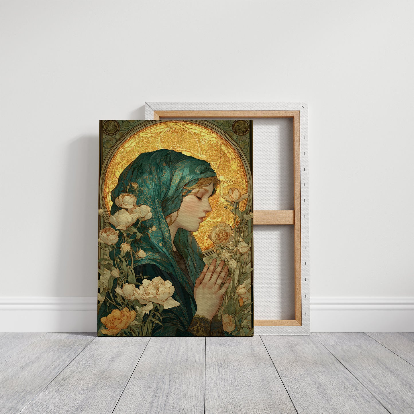 Prayer Among Gilded Peonies