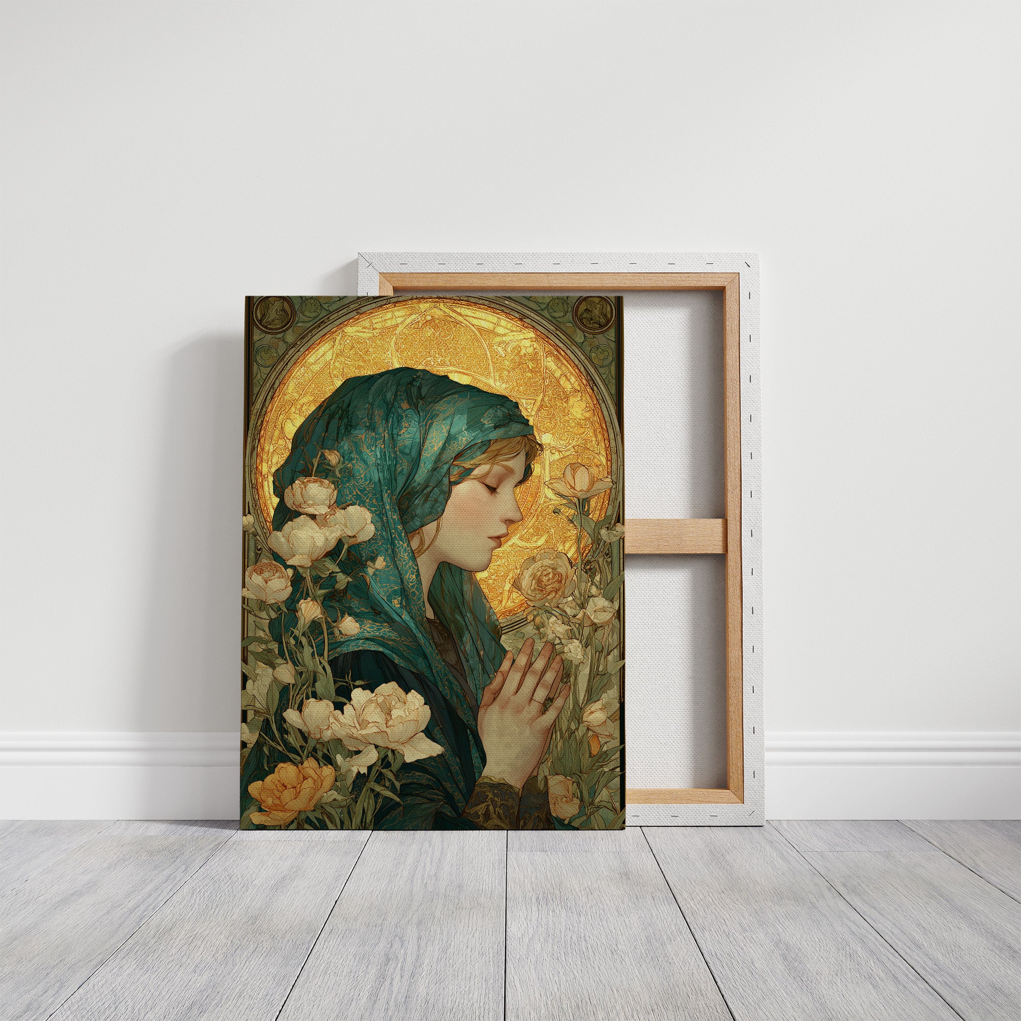 Prayer Among Gilded Peonies