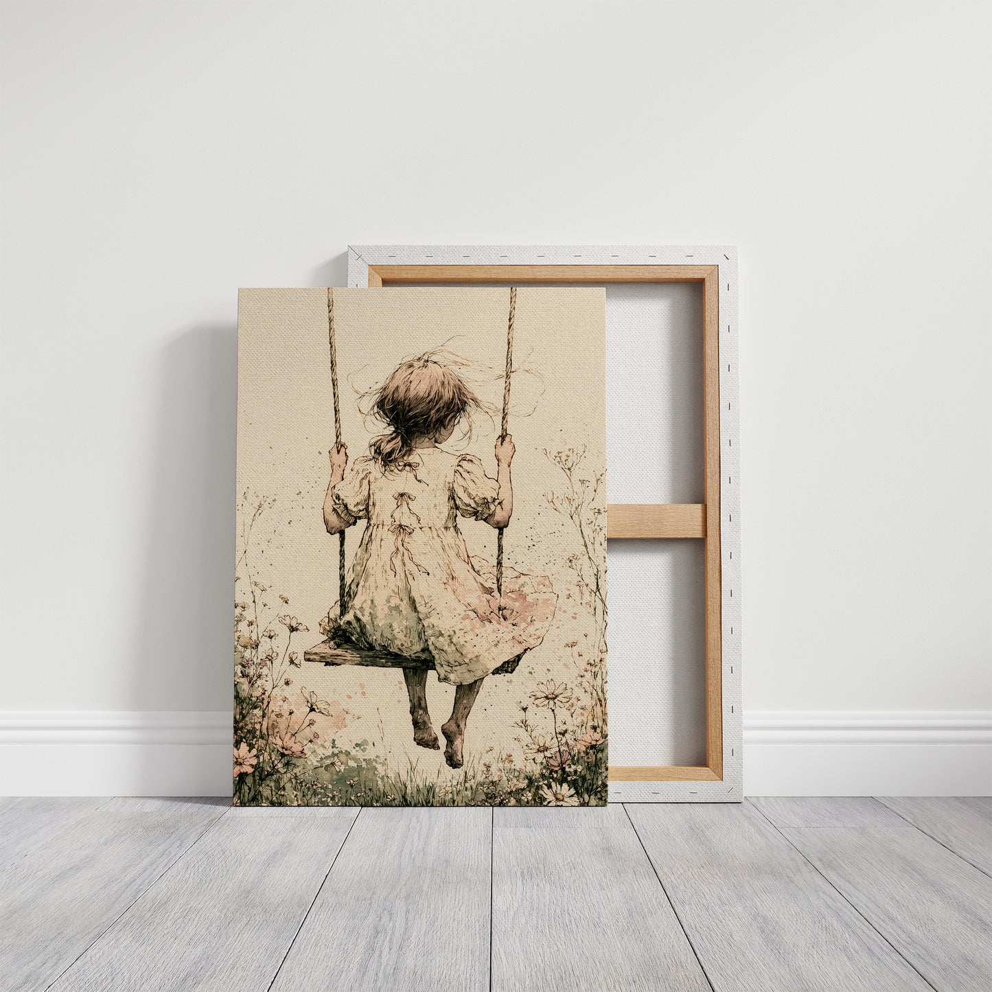 The Wildflower Swing: A Girl's Quiet Sway
