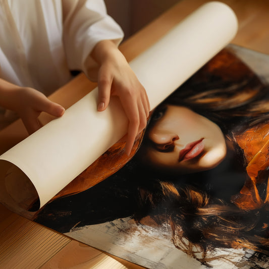 Mystical Woman in Orange Hat