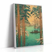 Tranquil Waters Between Sacred Pines