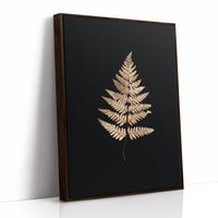 Golden Frond Against Midnight Canvas