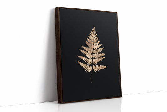 Golden Frond Against Midnight Canvas