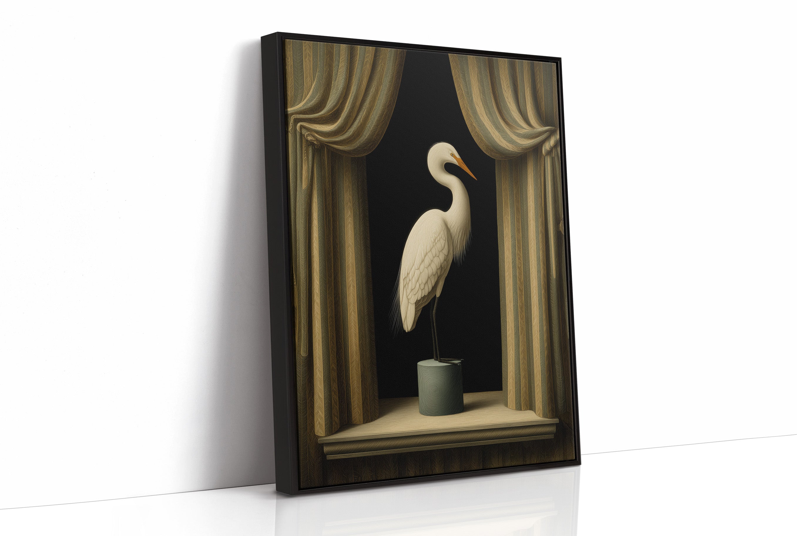 Gilded Stillness Behind The Curtain