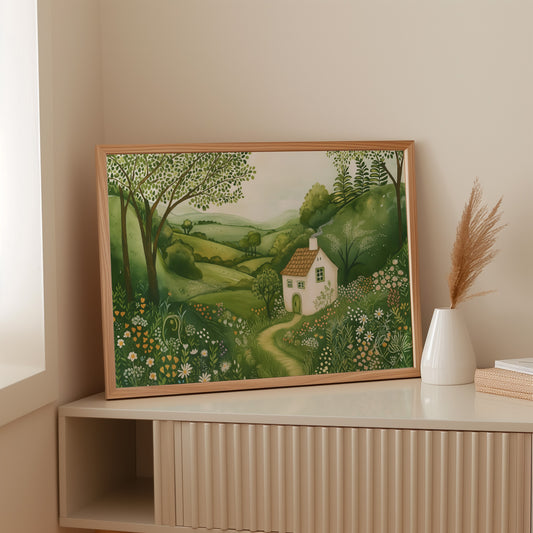 Cottage Path Through the Wildflowers