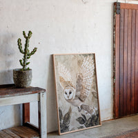 Barn Owl Watercolor Art Print - Nature Wildlife Decor - Gallery Canvas image 8