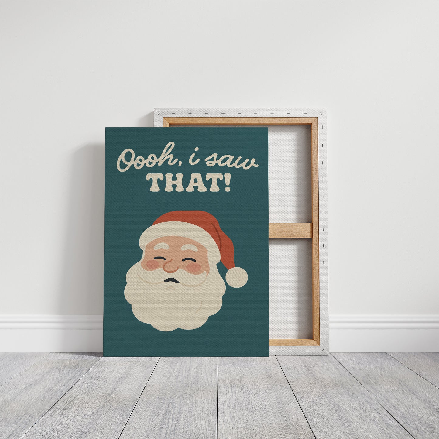 Jolly Words On Teal Canvas