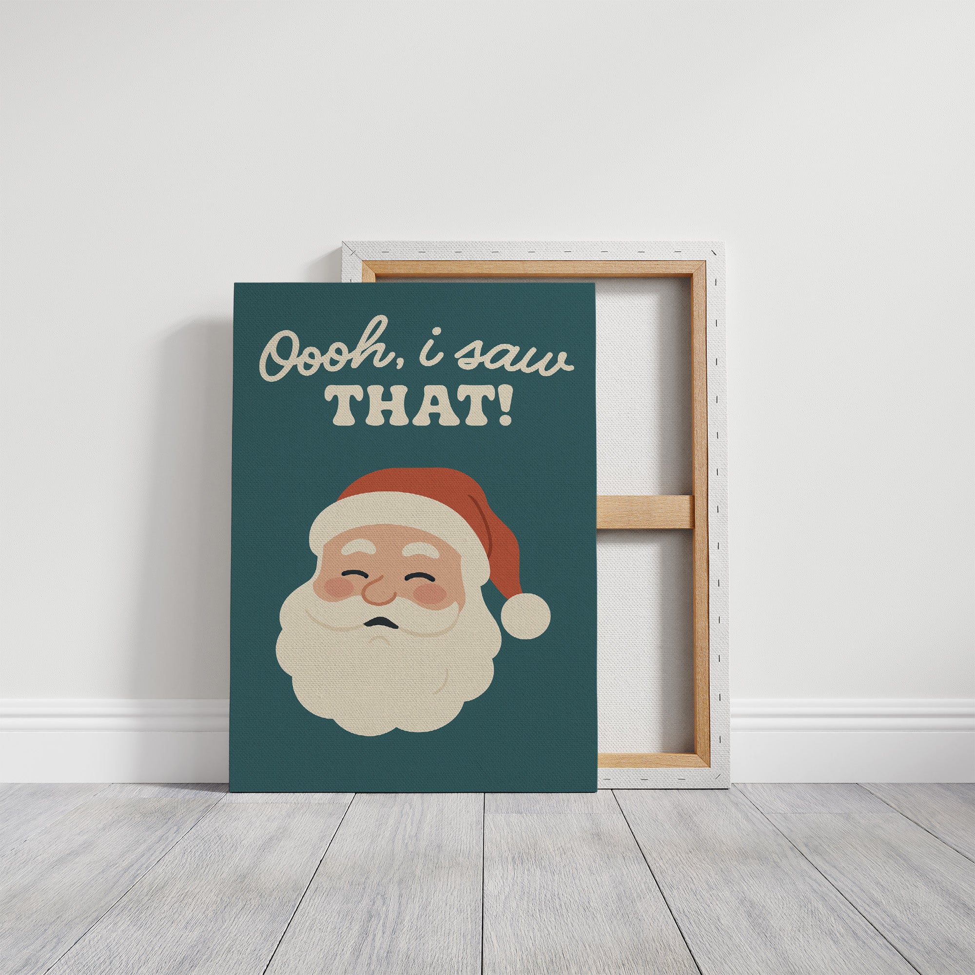 Jolly Words On Teal Canvas