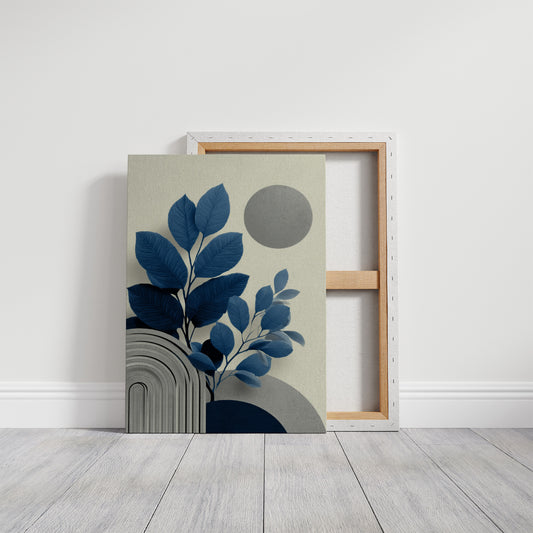 Blue Leaves Dance With Silver Moons