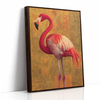 Flamingo in Gold Light