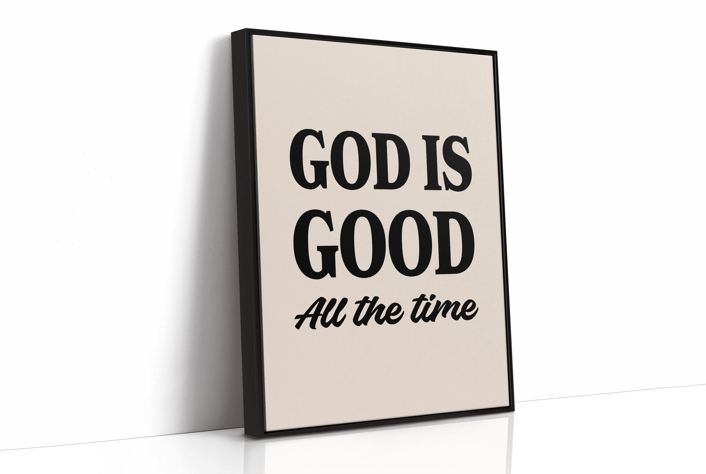 God is Good Affirmation in Bold Typography