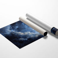 Sliver Moon Among Stormy Clouds