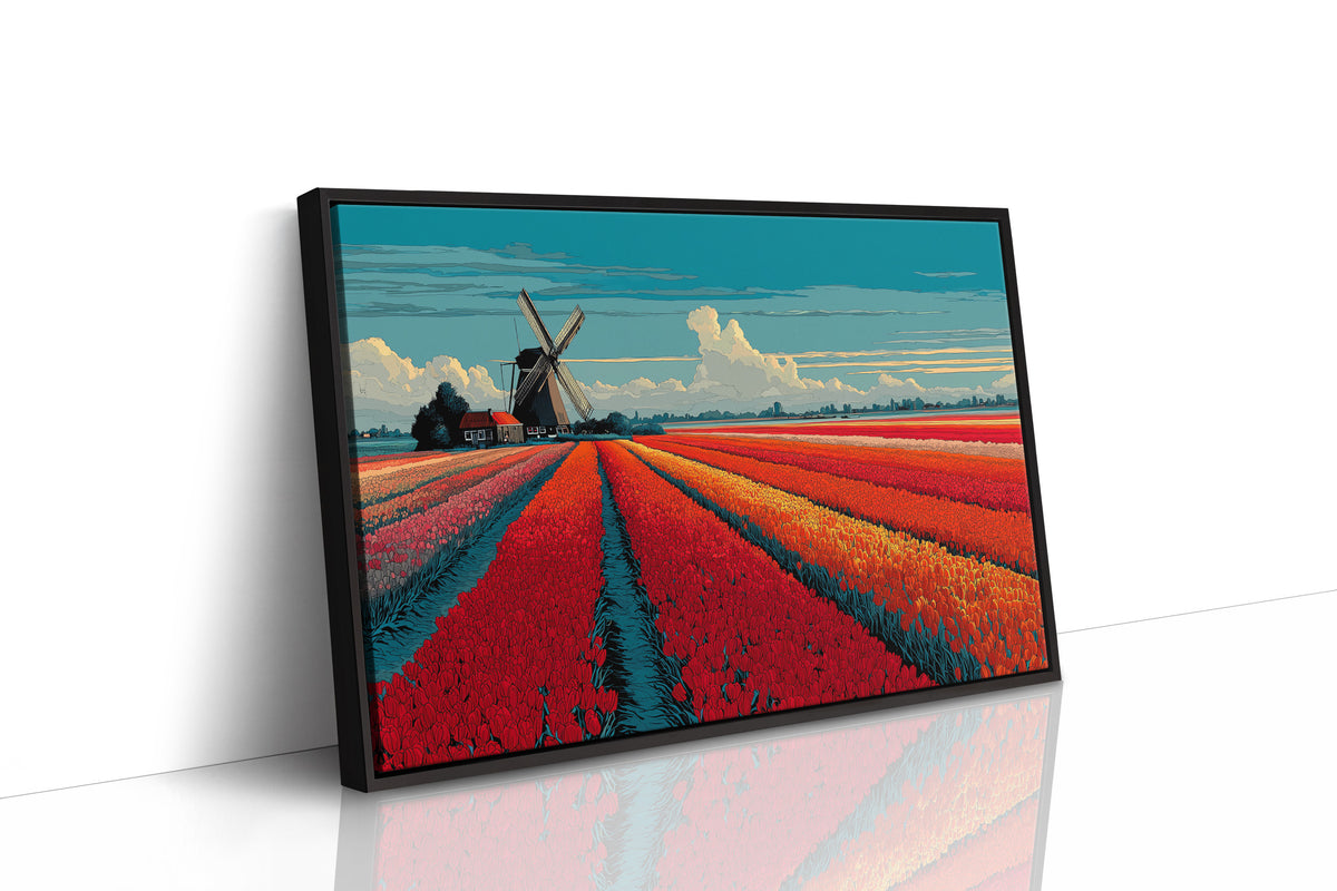 Tulips in Formation, Windmill on Duty