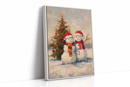 Frosty Friends Under Twinkling Lights