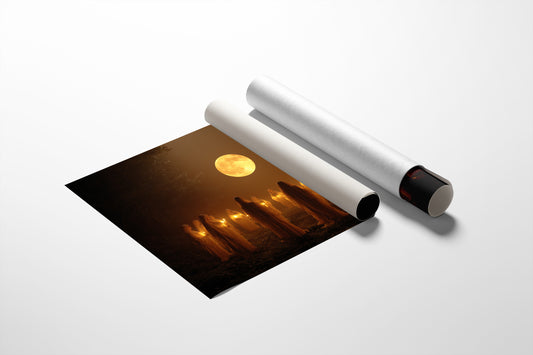 Ancient Circle Under Harvest Moon