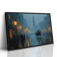 Lantern Mist On Cobblestone Passage