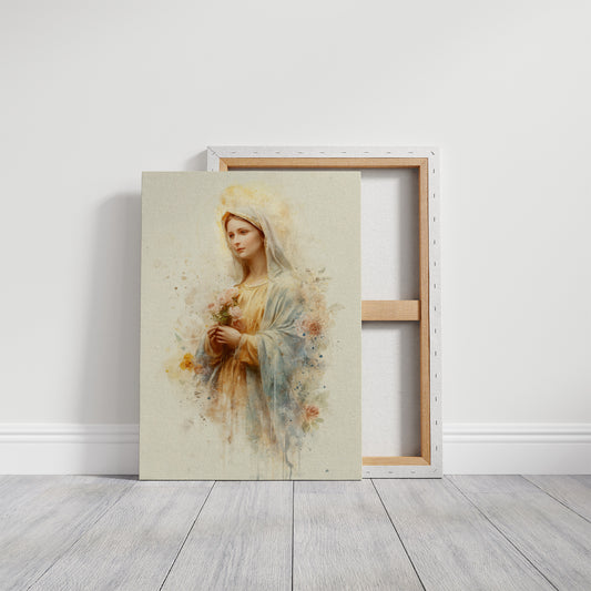 Gentle Flowers Among Watercolor Grace