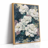 Midnight Blooms in Gold Leaf