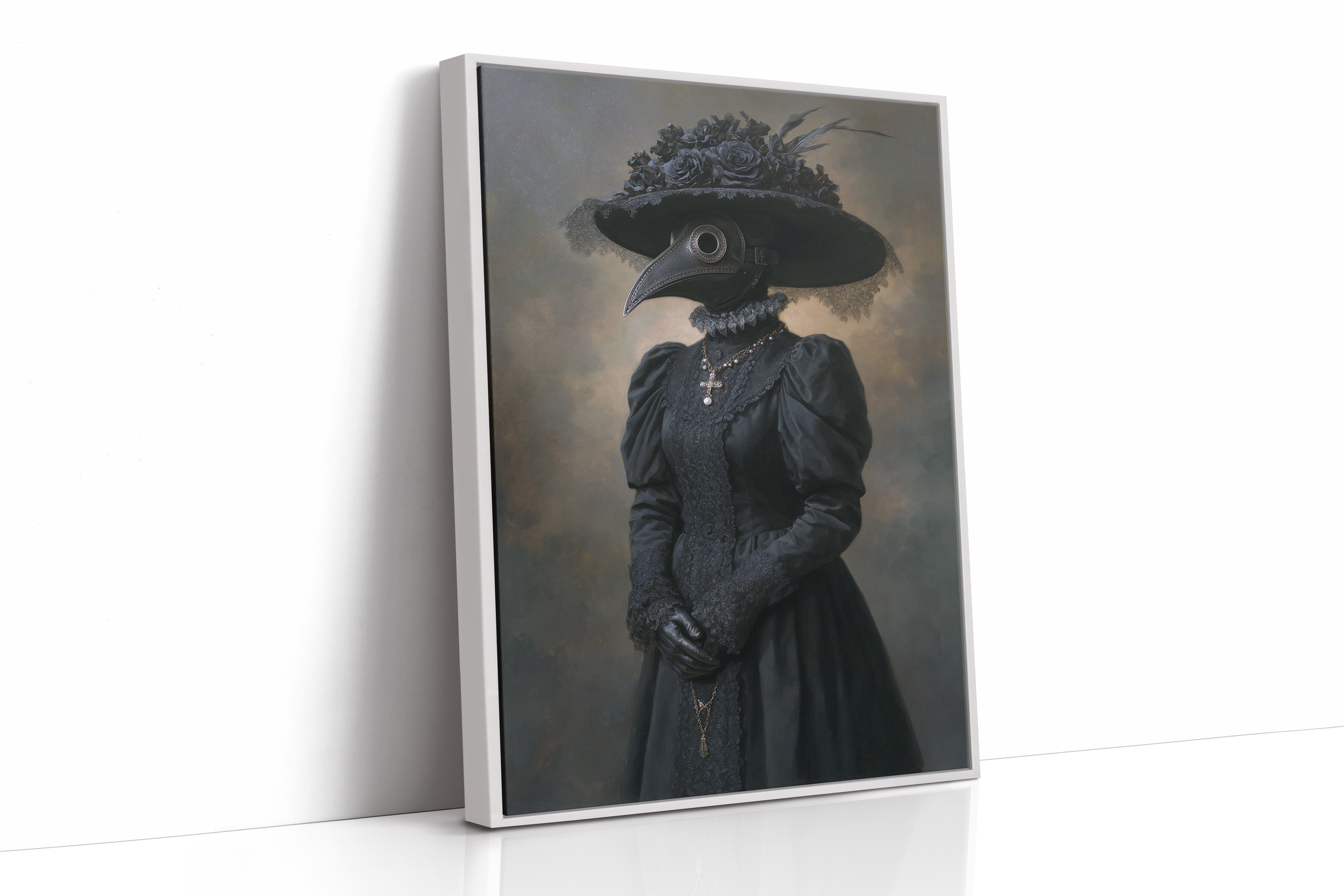 Elegance Beneath a Feathered Veil