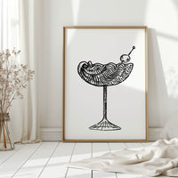 Midnight Martini Draws Wave Lines
