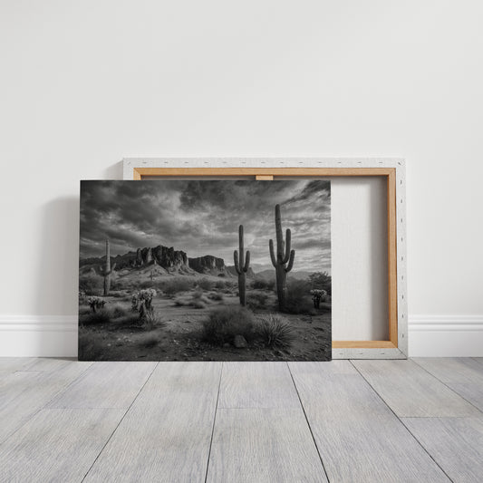 Saguaros Dance Under Storm Clouds