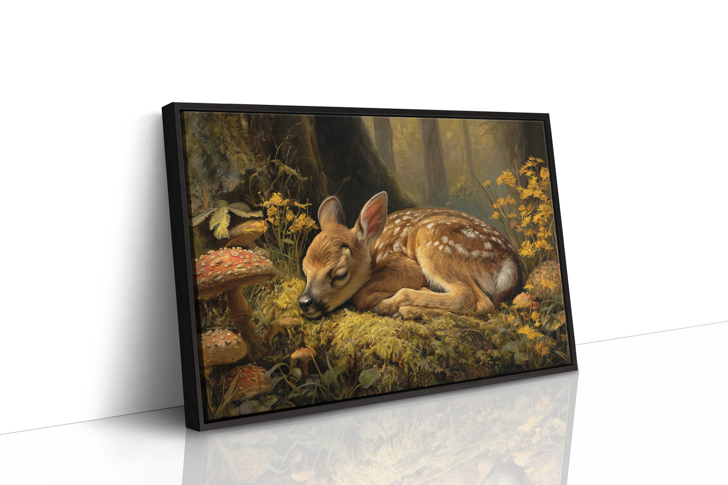 Fawn Dreams Among Golden Blooms